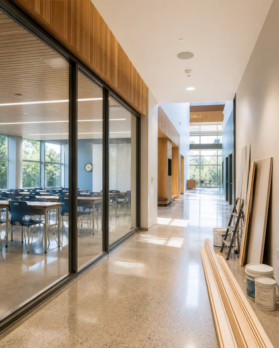 Aula remodelada por RV Ingenieros en institución educativa salvadoreña